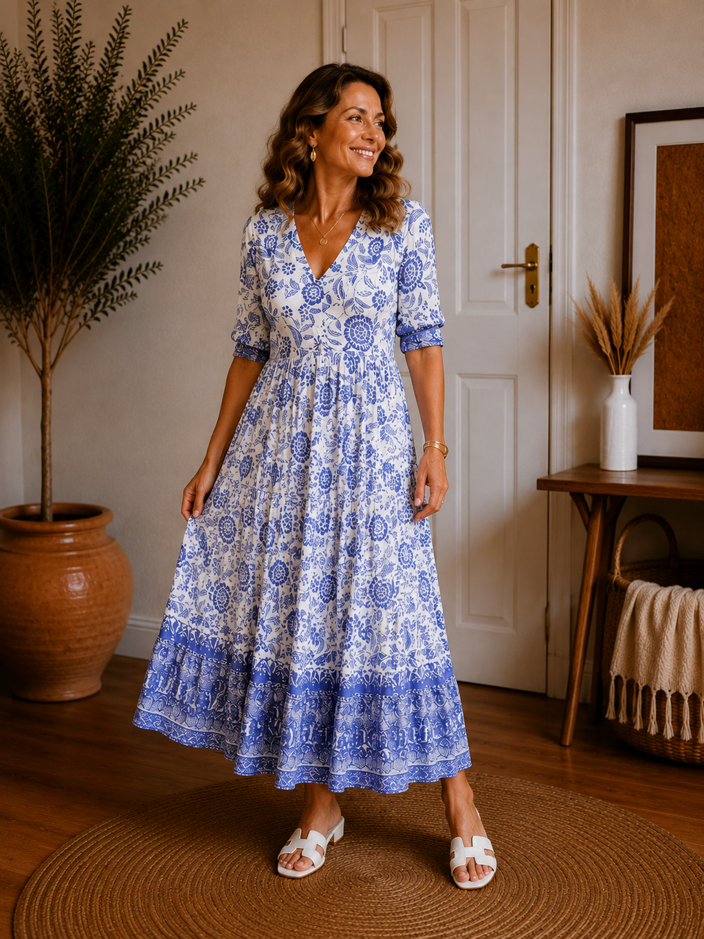 The Ellie V-Neck Floral Dress
