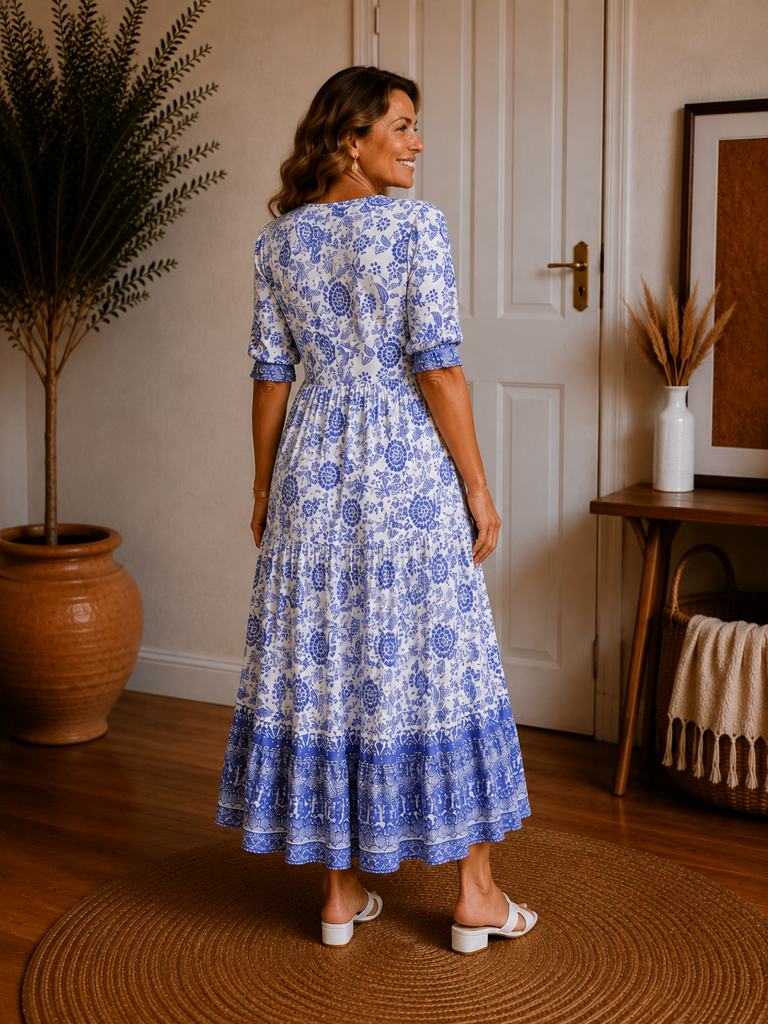 The Ellie V-Neck Floral Dress