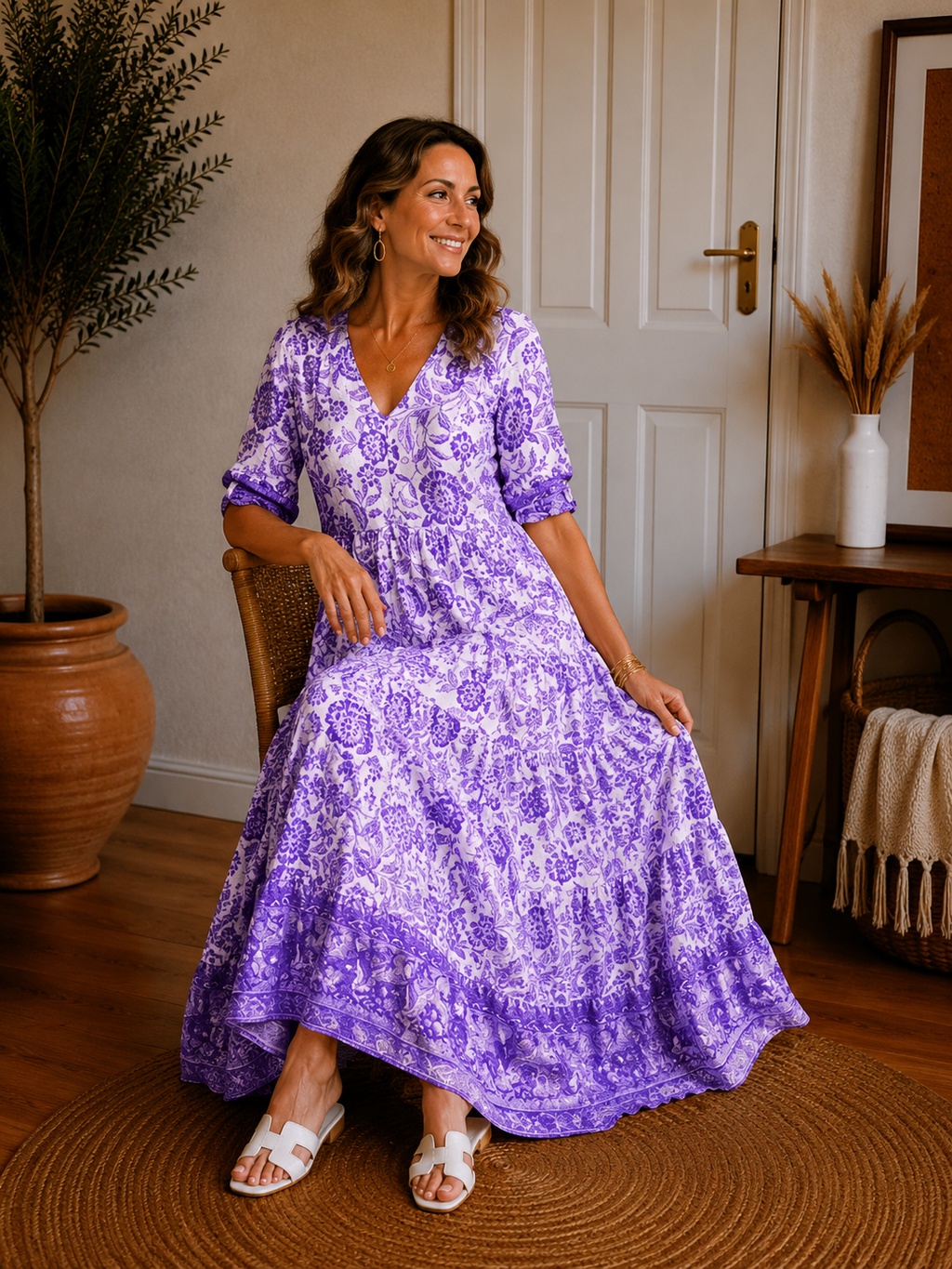 The Ellie V-Neck Floral Dress