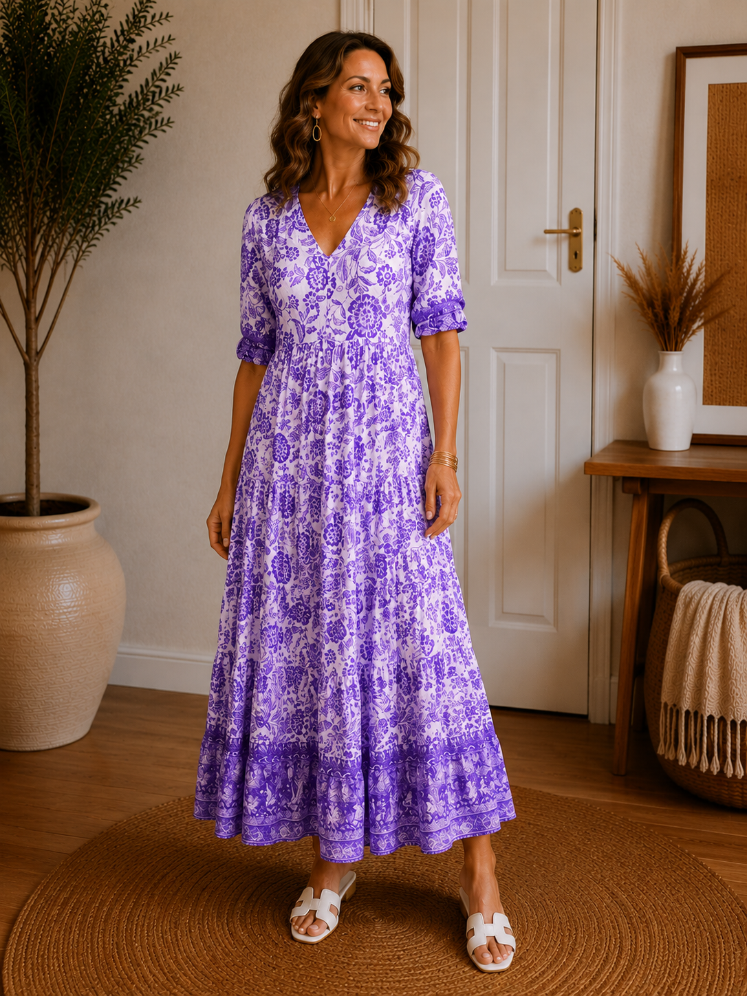 The Ellie V-Neck Floral Dress