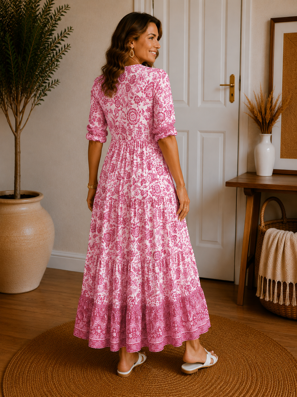 The Ellie V-Neck Floral Dress
