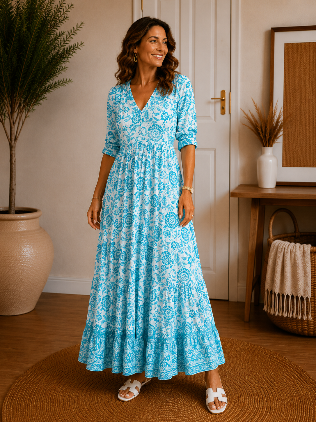 The Ellie V-Neck Floral Dress