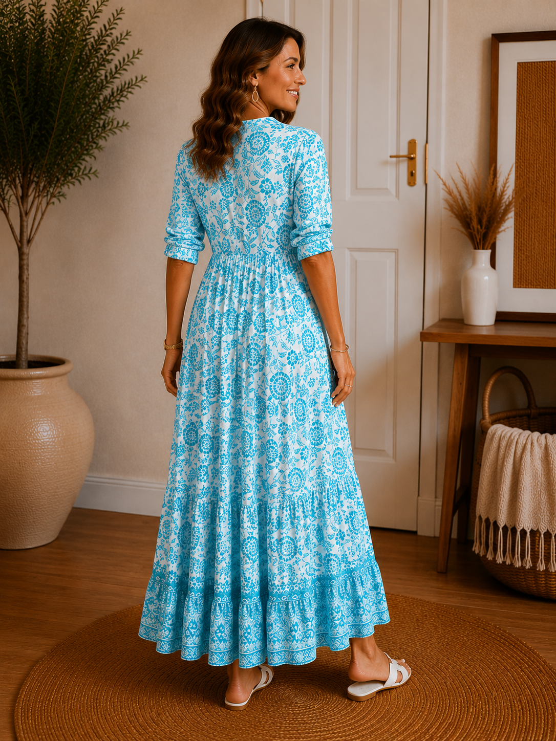 The Ellie V-Neck Floral Dress