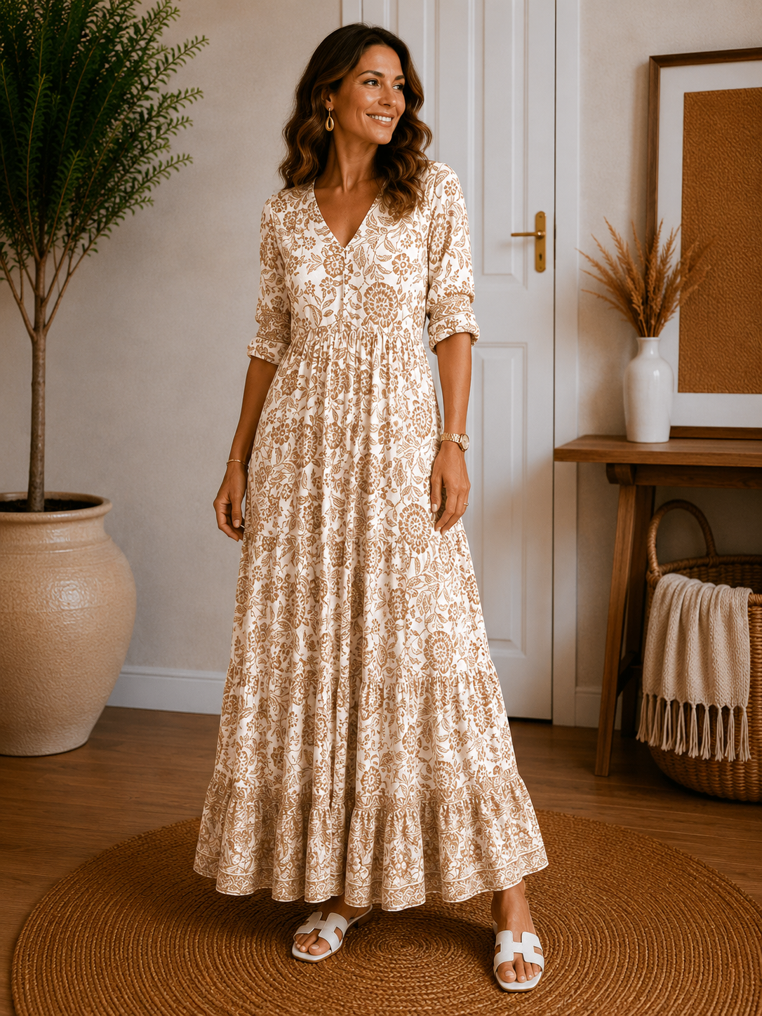 The Ellie V-Neck Floral Dress