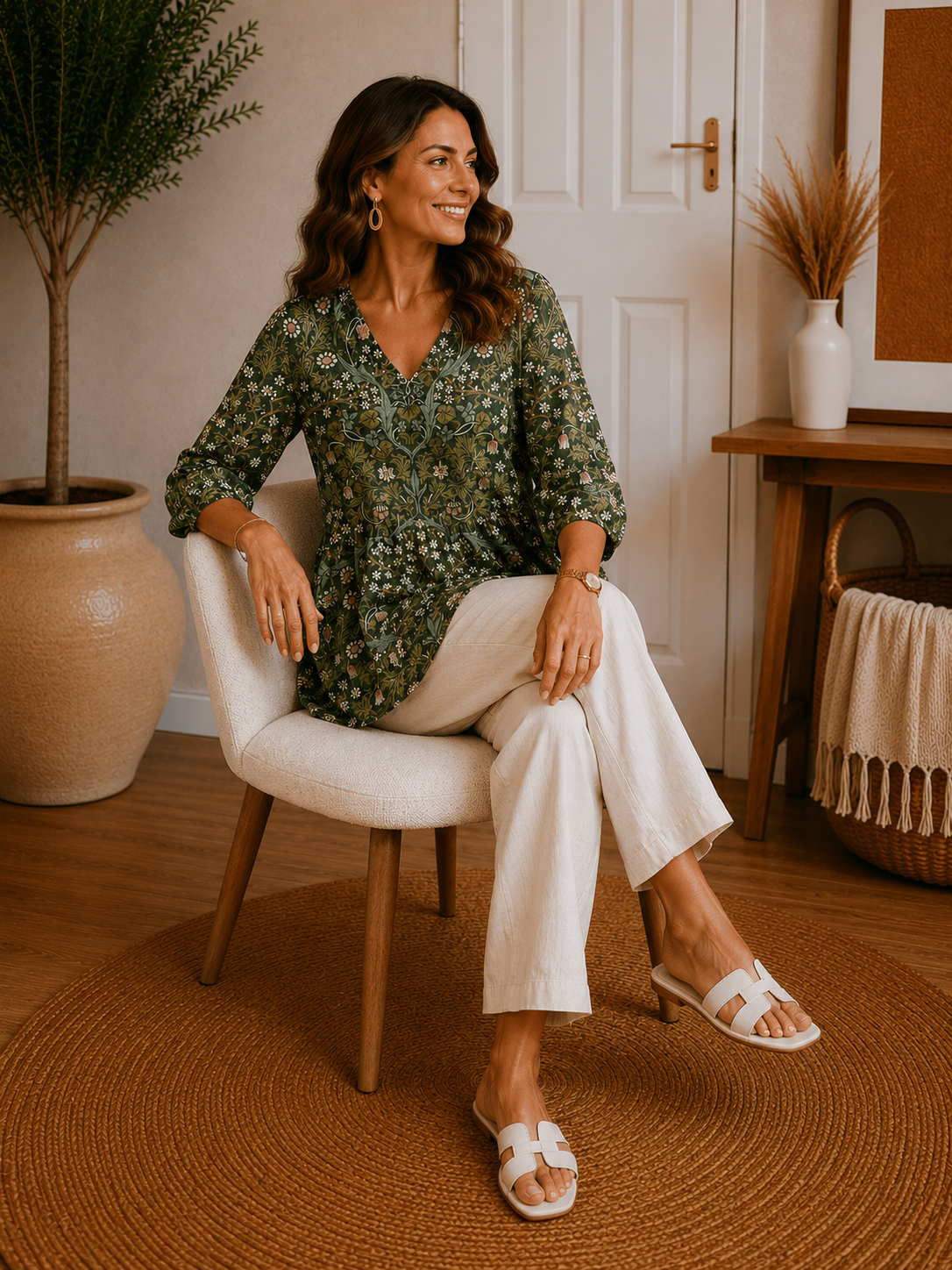 The Sophia Floral V-Neck Shirt