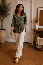 The Sophia Floral V-Neck Shirt