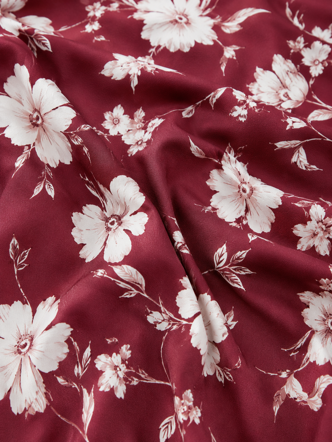The Floral Ruffle Knot Side Wrap Dress