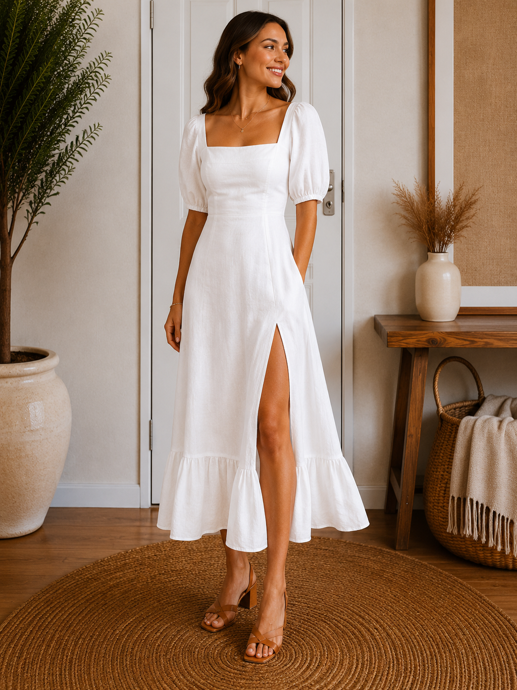 Split Midi Dress