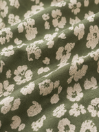 Women's V-Neck Printed Dress Green
