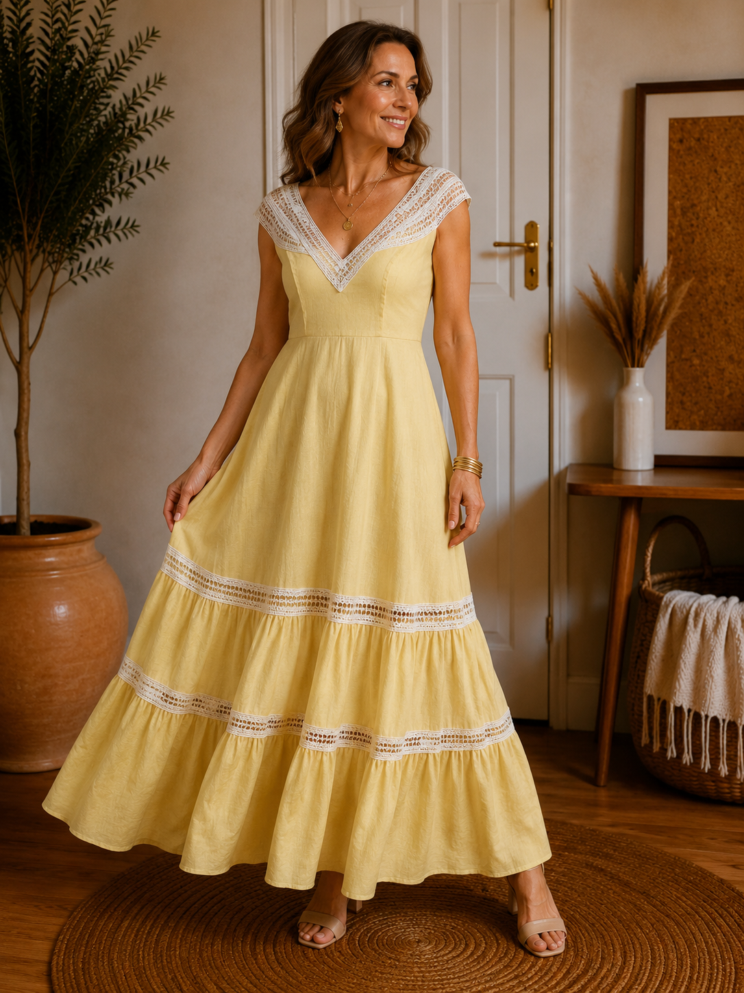 The Linen flared dress