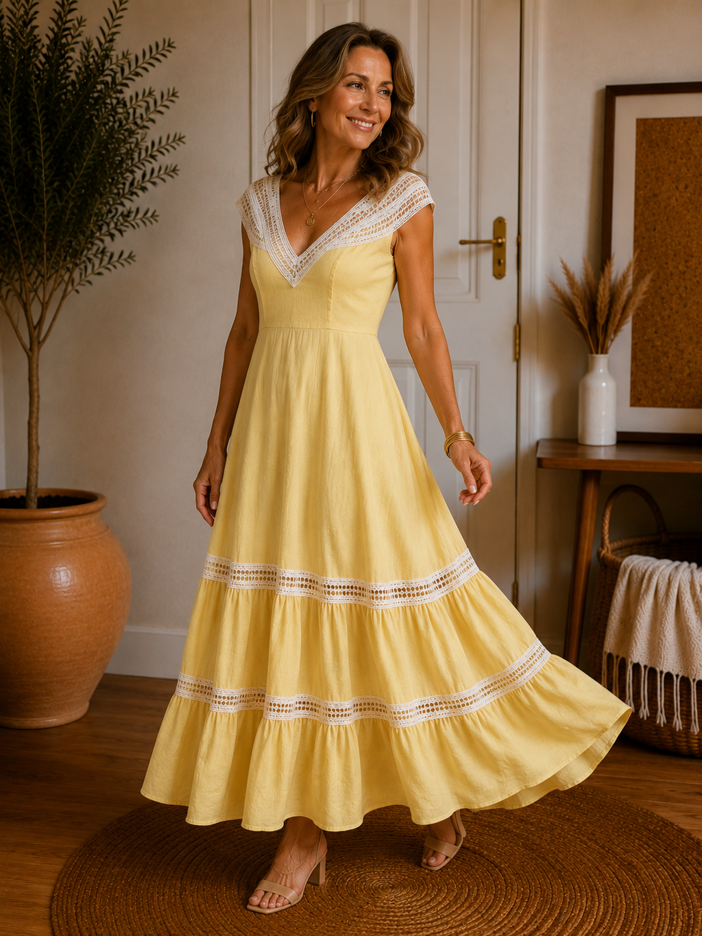 The Linen flared dress