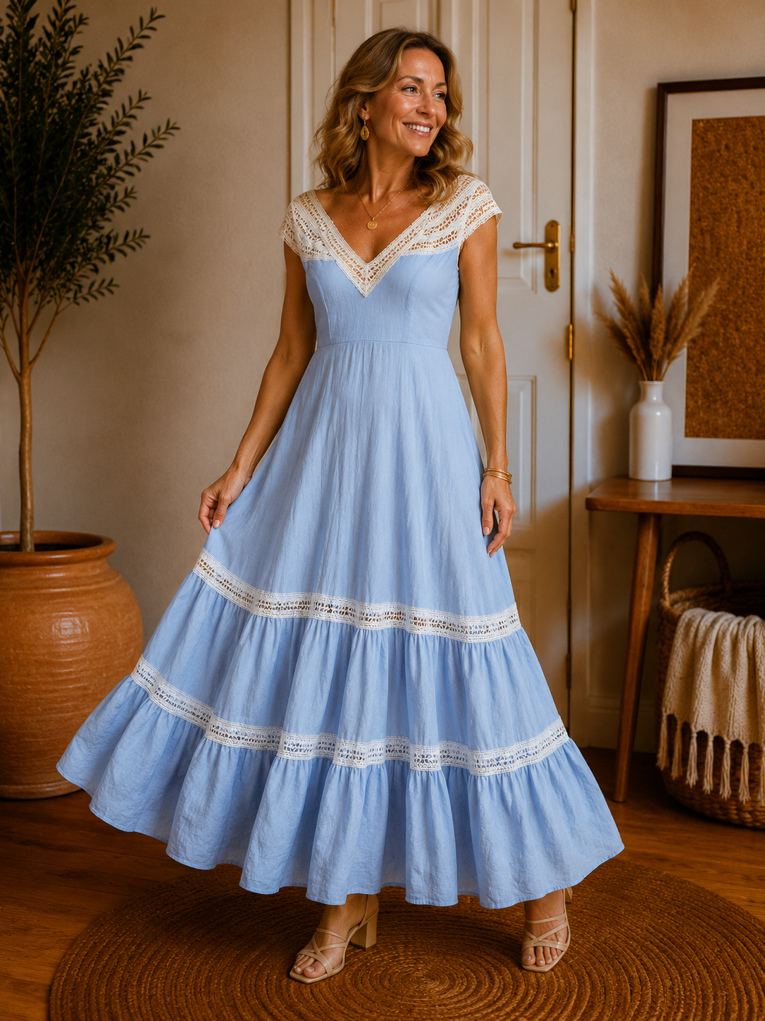 The Linen flared dress