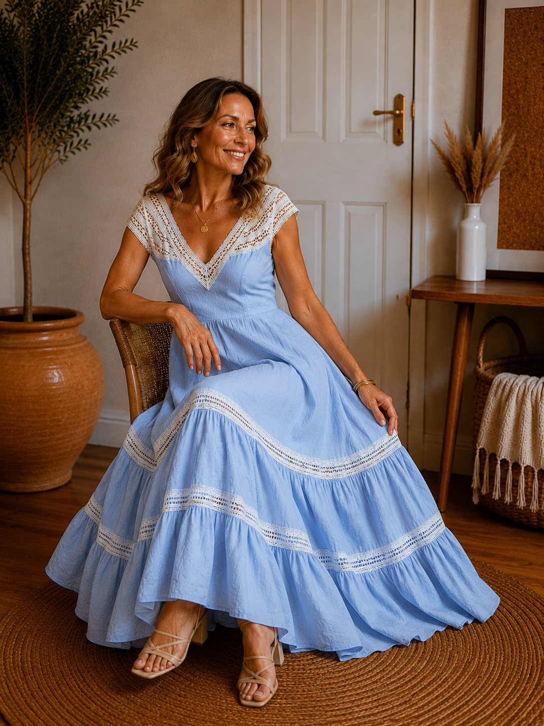 The Linen flared dress