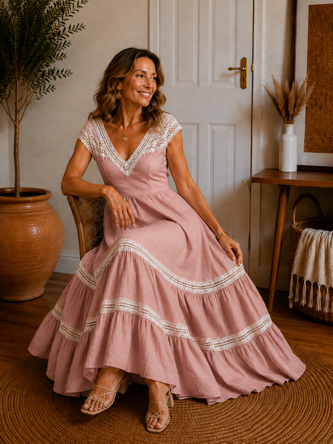 The Linen flared dress