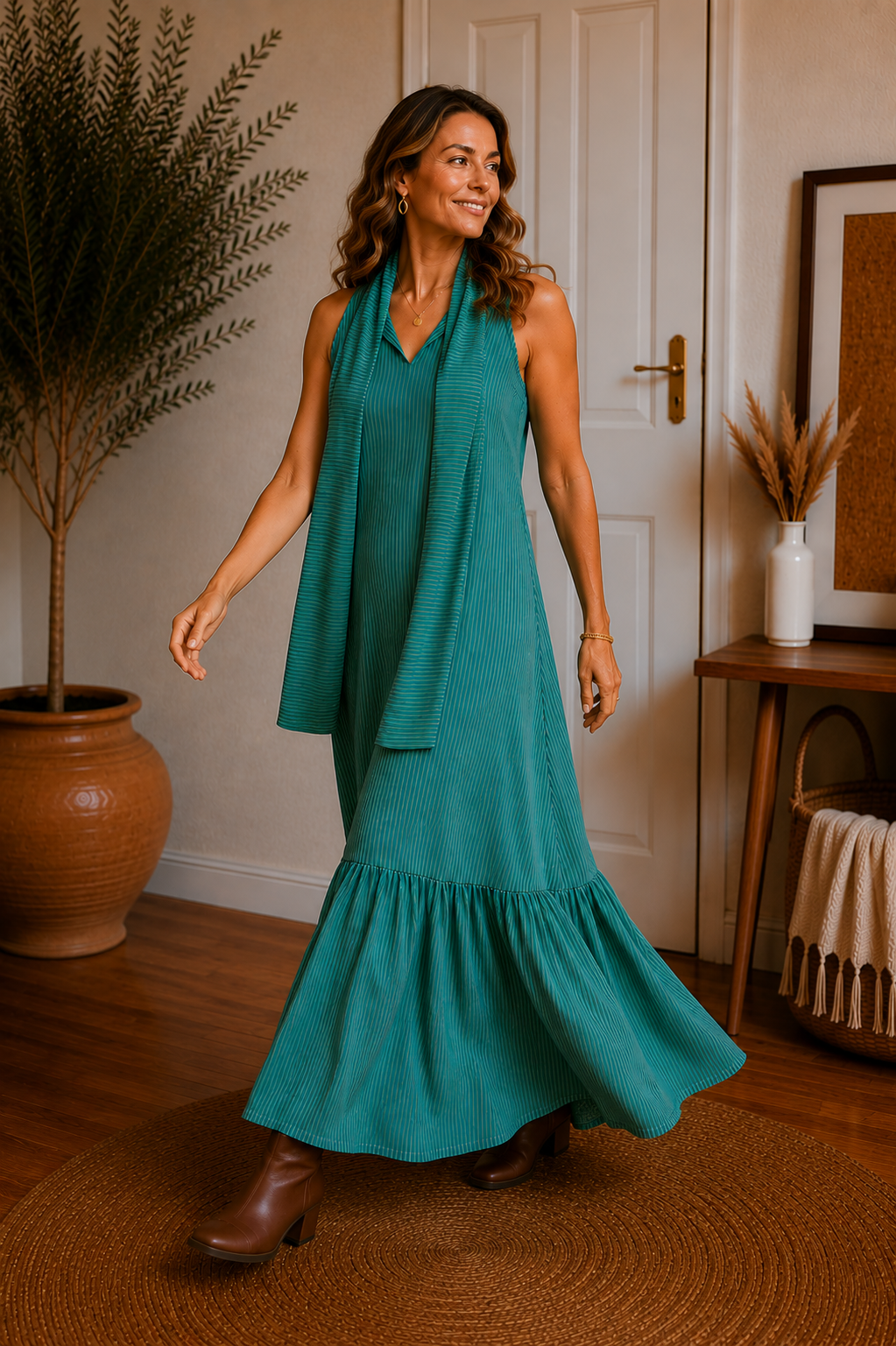 The Striped Maxi Dress