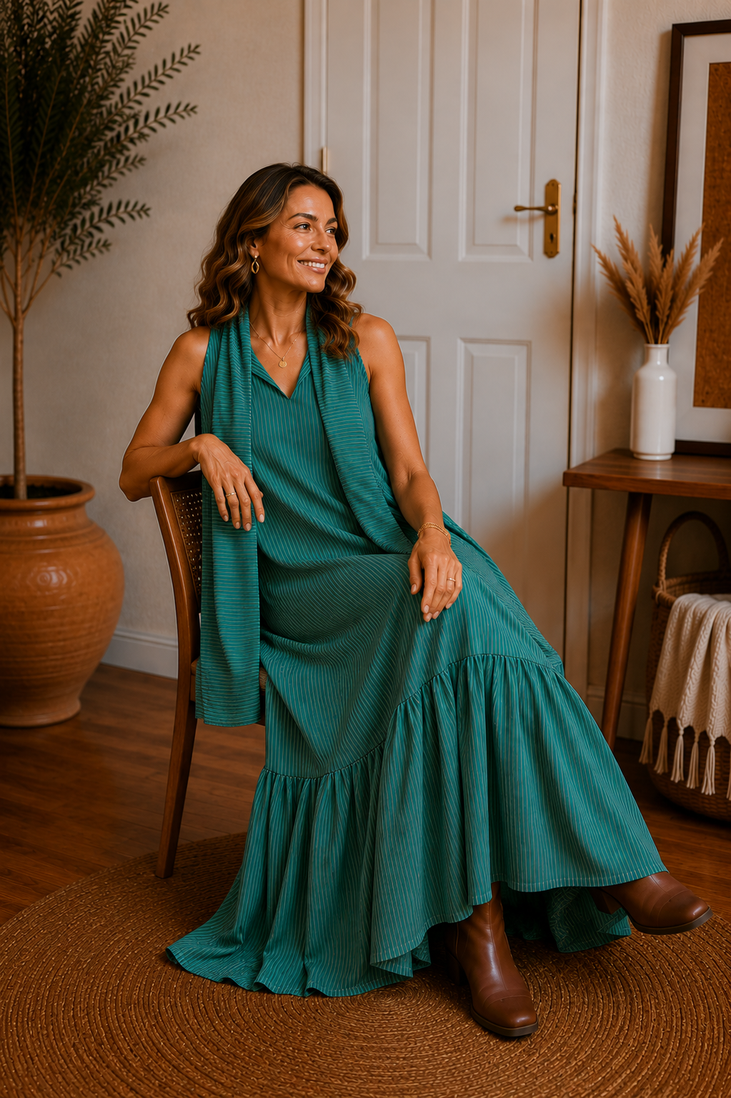The Striped Maxi Dress