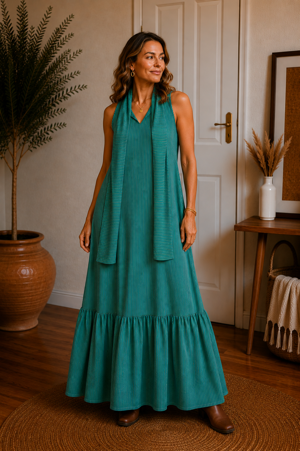 The Striped Maxi Dress