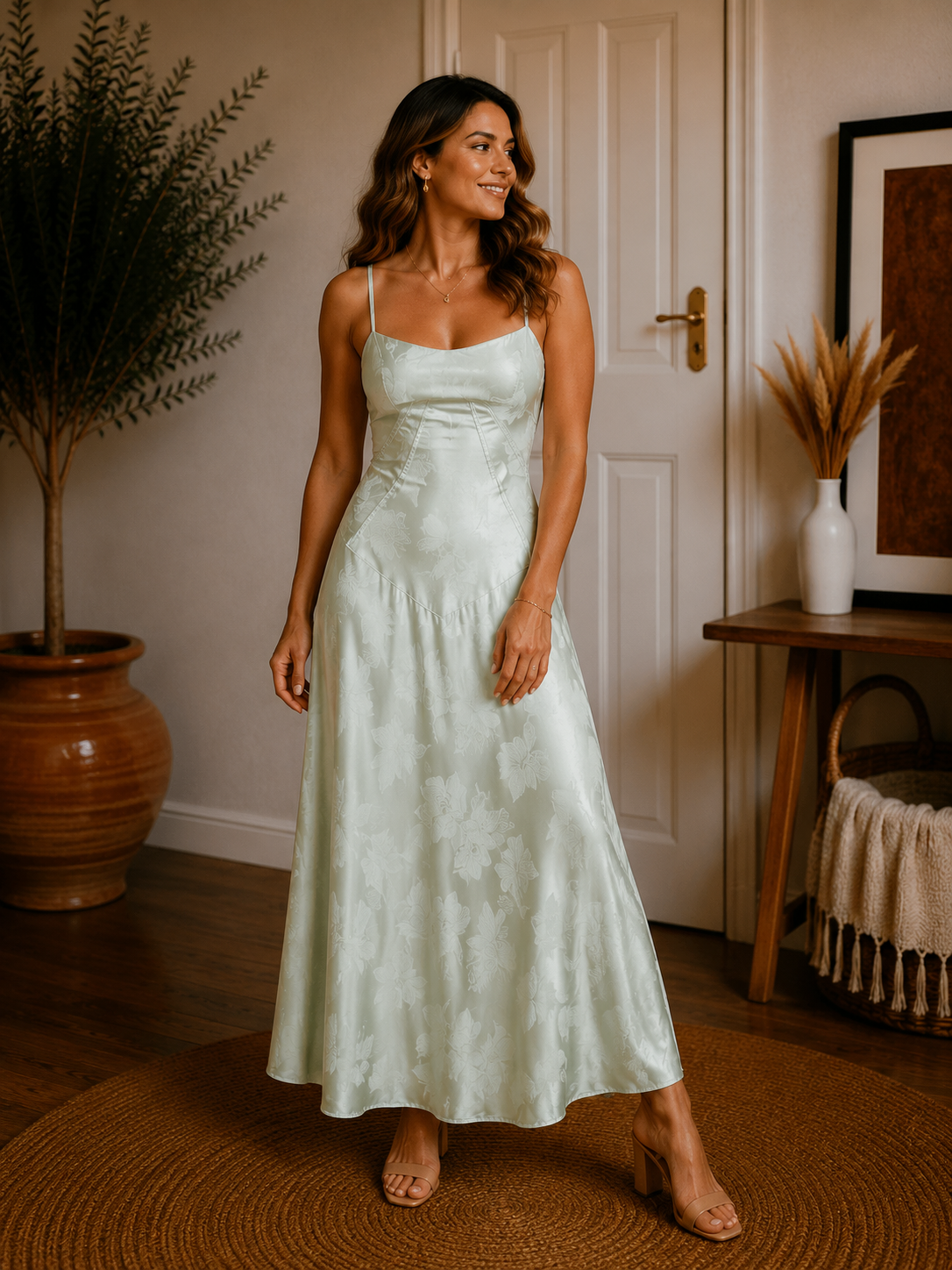 The Amara Satin Maxi Dress