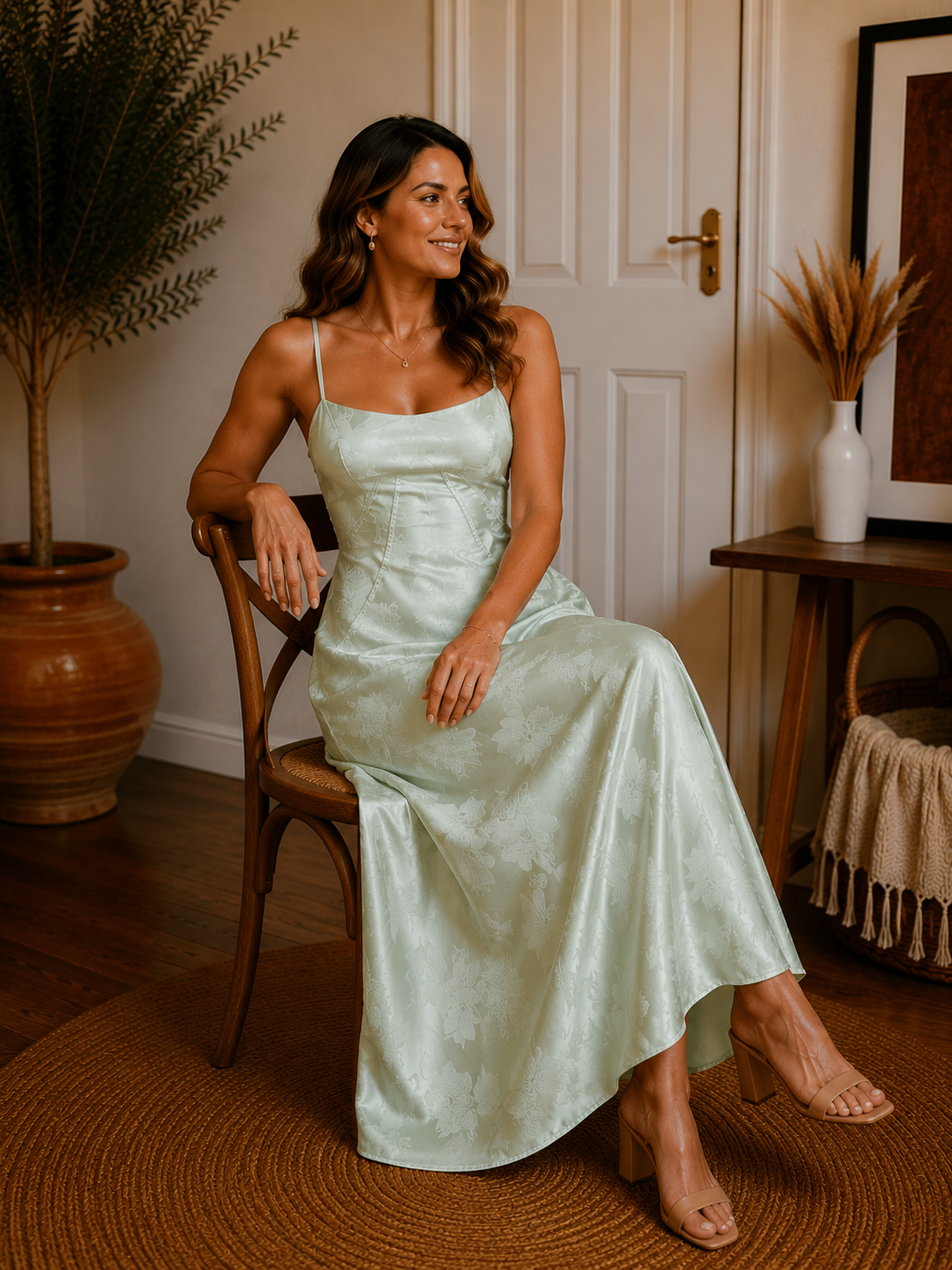 The Amara Satin Maxi Dress