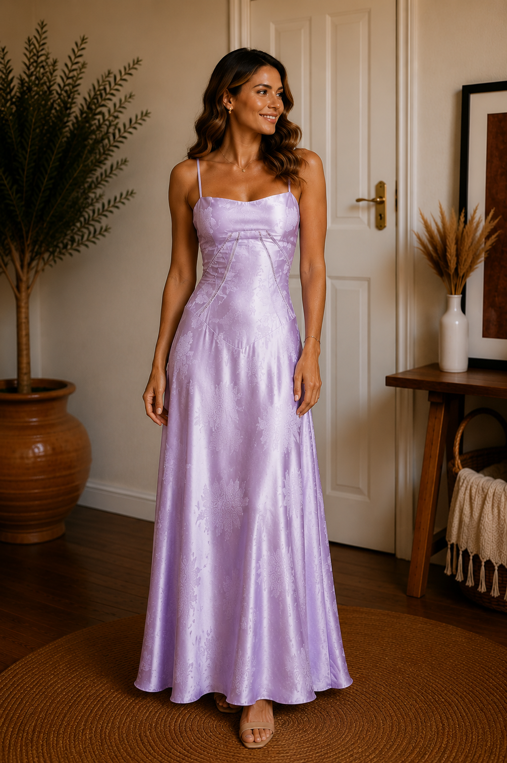 The Amara Satin Maxi Dress