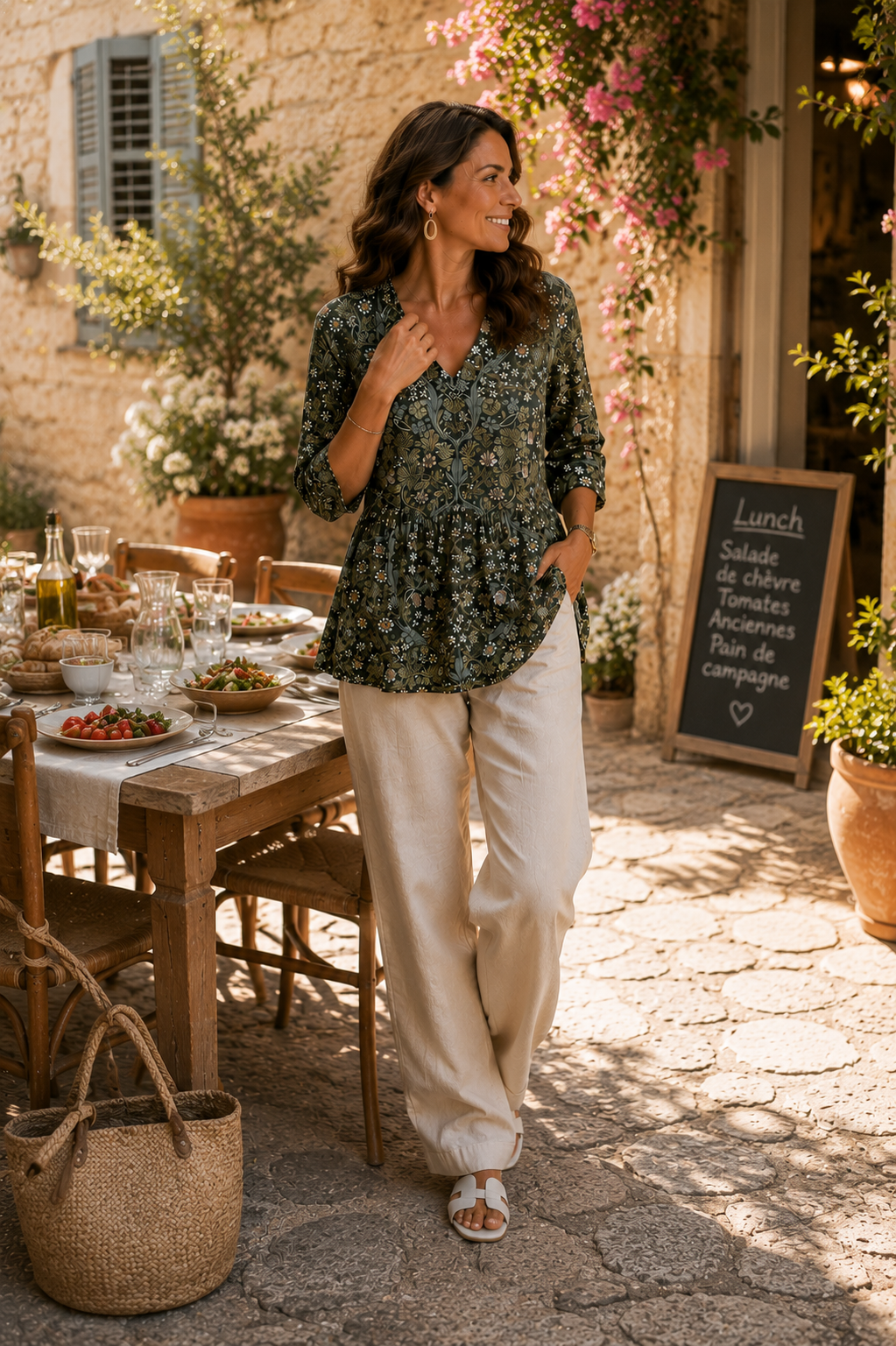 The Sophia Floral V-Neck Shirt